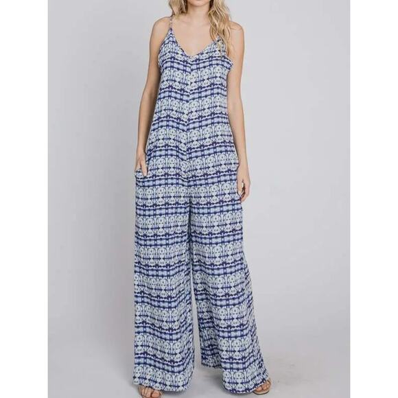 Tie dye wide leg cami jumpsuit - Picture 4 of 5